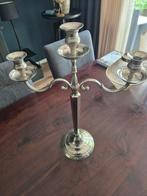 Zware zilverkleurige kandelaar – klassiek & luxe – vanaf €15, Ophalen