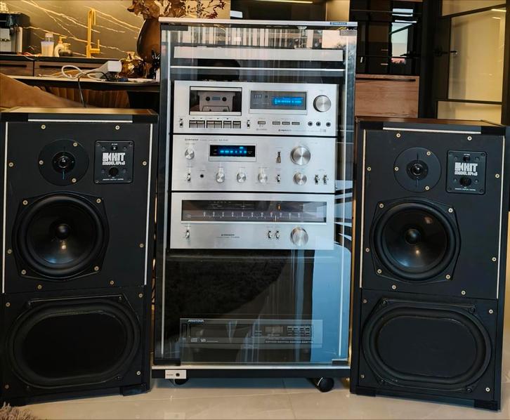 Vintage Pioneer Set en Kef 104ab Speakers, Audio, Tv en Foto, Stereo-sets, Zo goed als nieuw, Cassettedeck, Cd-speler, Tuner of Radio