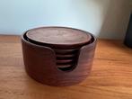 Vintage Teak Onderzetters – Deens, Ophalen of Verzenden, Zo goed als nieuw, Glas of Kopje