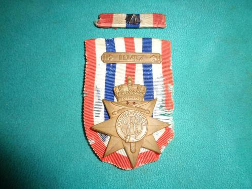 Medaille orde en vrede leger militair 1947 en baton met ster, Verzamelen, Militaria | Algemeen, Landmacht, Overige typen, Nederland