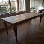 Grote eiken eettafel (1x2m) met sierlijke poten, Huis en Inrichting, Tafels | Eettafels, Ophalen, Rechthoekig, 200 cm of meer