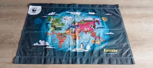 Vlag WWF rangers rond de wereld kaart wereldkaart wnf, Diversen, Vlaggen en Wimpels, Zo goed als nieuw, Ophalen of Verzenden