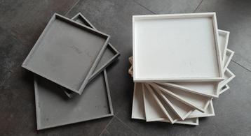 Houten plateaus - bakjes - 10 stuks beschikbaar voor biedingen