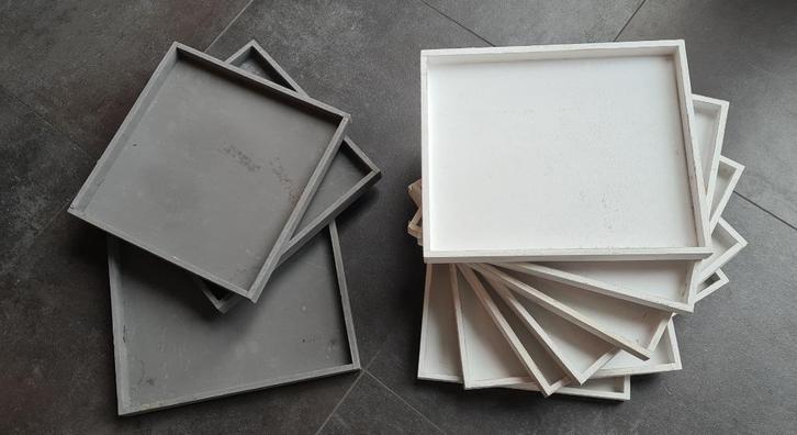 Houten plateaus - bakjes - 10 stuks, Hobby en Vrije tijd, Overige Hobby en Vrije tijd, Nieuw, Ophalen of Verzenden