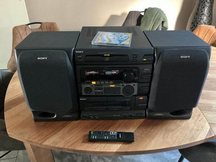Sony stereo toren, Audio, Tv en Foto, Stereo-sets, Gebruikt, Cassettedeck, Cd-speler, Tuner of Radio, Speakers, Sony, Ophalen