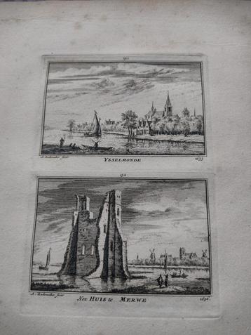 151/152 Ijsselmonde Merwede het Huis Gravure 18e Eeuw dl 3 beschikbaar voor biedingen