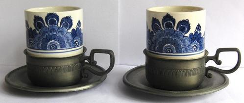 Porselein Mokje / Schotel En Houder Zuiver Tin € 10 p/st, Antiek en Kunst, Antiek | Tin, Ophalen of Verzenden