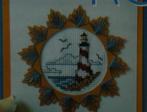 Borduurpatroon  Vuurtoren - Boot - Wereldbol nr 459, Hobby en Vrije tijd, Borduren en Borduurmachines, Verzenden, Nieuw, Handborduren