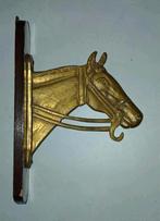 Messing paarden hoofd "kleding" Hanger. Op plankje, Ophalen of Verzenden, Koper