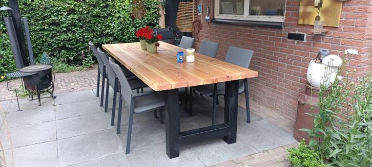 Nieuwe TUINTAFELS op maat gemaakt., Tuin en Terras, Tuintafels, Nieuw, Rechthoekig, Hout, Ophalen of Verzenden