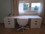 Extra lang Bureau met 2 ladekasten, Huis en Inrichting, Bureaus, Ophalen, Gebruikt, Bureau