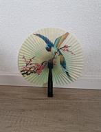 Vintage retro waaier china Aziatische bloesem vogel, Ophalen of Verzenden