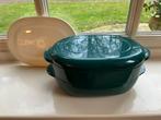 Tupperware stoomschaal pan groen met deksel, Huis en Inrichting, Keuken | Tupperware, Ophalen of Verzenden, Gebruikt, Groen, Schaal