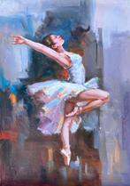 Schilderij ballet danseres 60x90cm, Antiek en Kunst, Ophalen of Verzenden