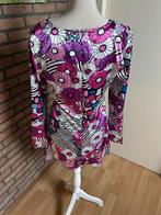 Hippie jurk met ceintuur roze paars wit blauw maat L, Carnaval, Maat 42/44 (L), Ophalen of Verzenden, Zo goed als nieuw