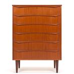 Vintage Deens design ladekast teak jaren 50, 60, Ophalen, Gebruikt, 100 tot 150 cm, Teakhout