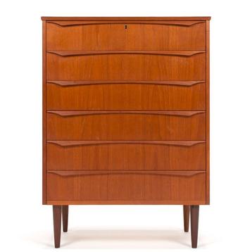 Vintage Deens design ladekast teak jaren 50, 60 beschikbaar voor biedingen
