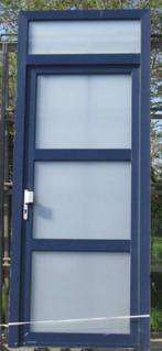 pvc voordeur , buitendeur , deur 100  x 256 staalblauw, Ophalen, 80 tot 100 cm, 215 cm of meer, Binnendeur
