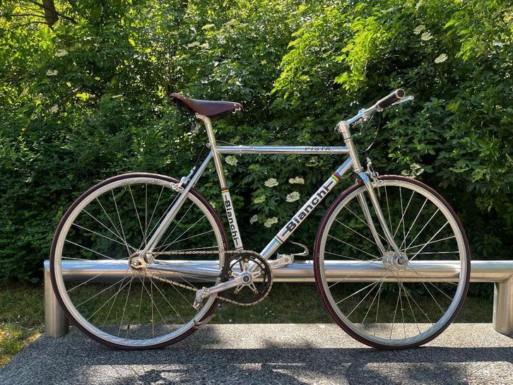 Bianchi Pista Chrome 2010 (Medium), Fietsen en Brommers, Fietsen | Heren | Herenfietsen, Overige merken, 53 tot 57 cm, Ophalen of Verzenden