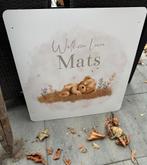 Geboortebord Mats, Kinderen en Baby's, Kraamcadeaus en Geboorteborden, Ophalen, Gebruikt, Geboortebord