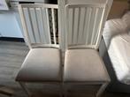 2 eetkamerstoelen IKEA, Twee, Wit, Ophalen of Verzenden, Zo goed als nieuw