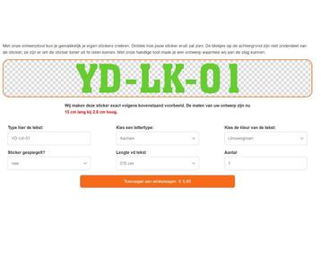 Registratie nummer boot stickers beschikbaar voor biedingen