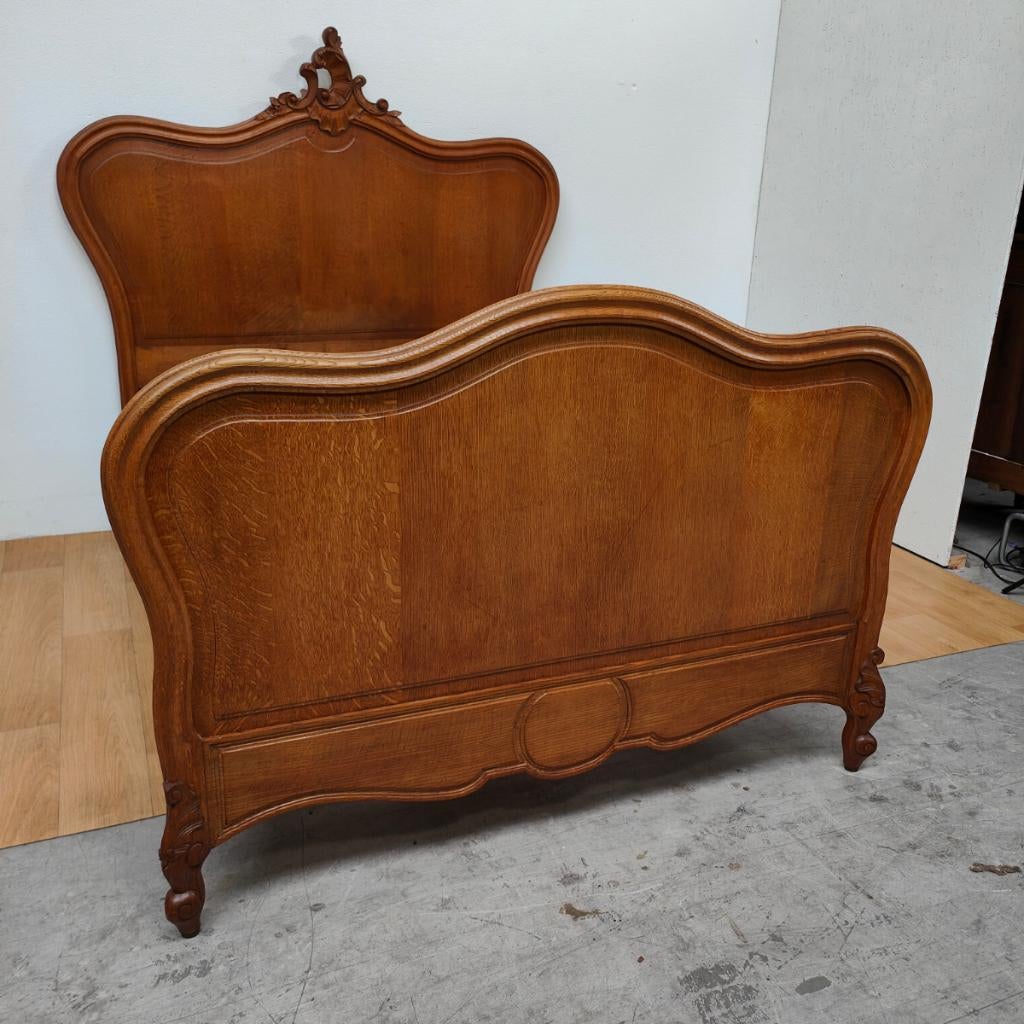 Antiek tweepersoonsbed Brocante bed ledikant Twijfelaar 05, Huis en Inrichting, Slaapkamer | Bedden, Valkenswaard, Gebruikt, Info@flashbackfurniture.nl