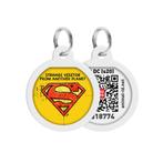 WAUDOG Superman Vintage QR Pet Tag 25 mm Ruim -40% OFF!!!, Dieren en Toebehoren, Ophalen of Verzenden, Nieuw