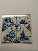 Delfts blauwe tegel Koninklijke Marine, Antiek en Kunst, Antiek | Wandborden en Tegels, Ophalen of Verzenden