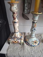 Antieke handgeschilderde Portugese kandelaars in super staat, Antiek en Kunst, Ophalen of Verzenden