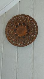 Vintage Koperen Wandbord met Bloemmotief, Antiek en Kunst, Ophalen