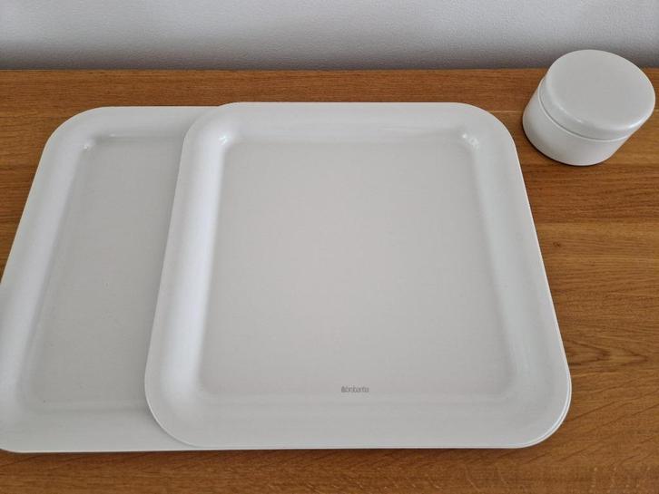 Brabantia dienbladen en voorraadbus, als nieuw, Huis en Inrichting, Keuken | Keukenbenodigdheden, Zo goed als nieuw, Ophalen of Verzenden