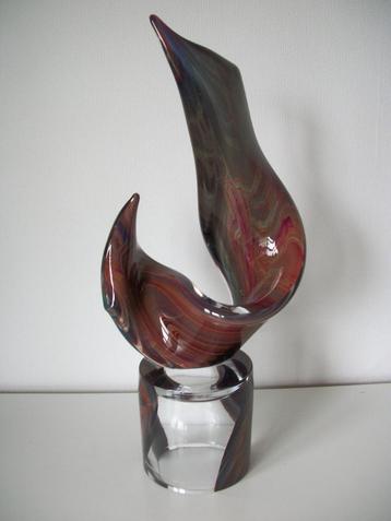 Glas Sculptuur Handgemaakt gekleurd Glas - 30 hoog - zgan   beschikbaar voor biedingen
