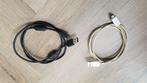2 usb kabel micro usb 1m 1x zwart en 1x wit, Ophalen of Verzenden, Gebruikt