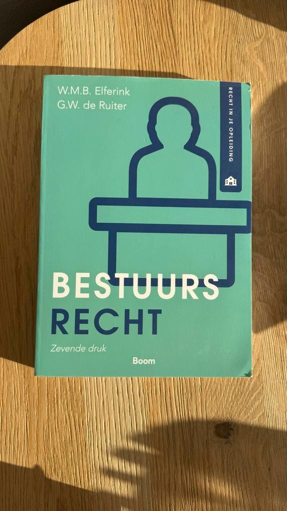 Bestuursrecht - W.M.B. Elferink, G.W. de Ruiter, Boeken, Studieboeken en Cursussen, Gelezen, HBO, Ophalen of Verzenden