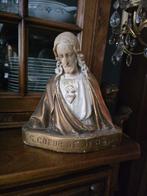 Borstbeeld Jezus.  26x26 cm breed en hoog  en 14.5 doorsnee., Antiek en Kunst, Antiek | Religie, Ophalen of Verzenden