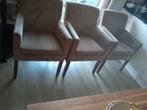 Set van 3 beige stoelen, Huis en Inrichting, Stoelen, Hout, Overige kleuren, Drie, Ophalen of Verzenden