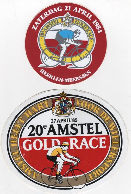 AMSTEL bier - 9 stickers van de Goldrace e.d., Verzamelen, Biermerken, Nieuw, Amstel, Ophalen of Verzenden