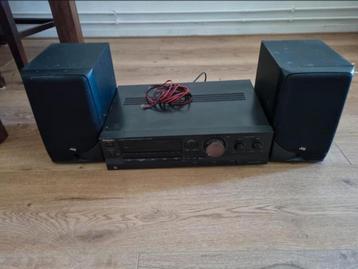 Technics radio met Jvc boxjes en afstandsbediening beschikbaar voor biedingen