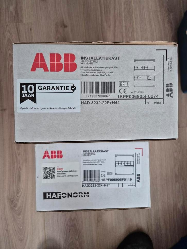 Nieuwe ABB meterkast + Ei rookmelders, Doe-het-zelf en Verbouw, Elektra en Kabels, Nieuw, Overige typen, Ophalen of Verzenden