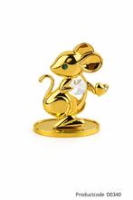 Luxe 24K verguld muisje met kristal – Nieuw – €39,95, Mvm detailhandel, Pjmink@casema.nl, Nieuw, Ophalen of Verzenden