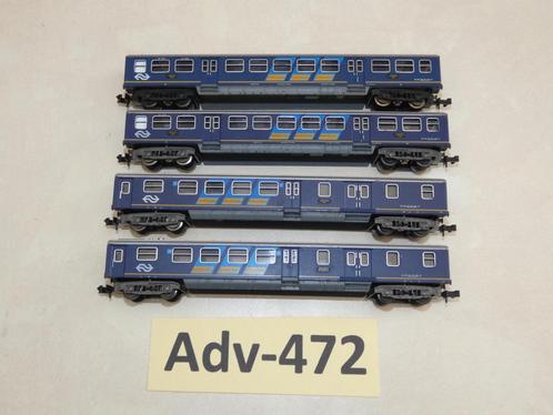 Adv-472 N Spoor Personenwagons 3120/21 Minitrix Plan E-NS, Hobby en Vrije tijd, Modeltreinen | N-Spoor, Zo goed als nieuw, Wagon