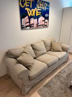 Ektorp 3 zits Bank + Hocker + Extra hoezen set., Ophalen, Driepersoons, 75 tot 100 cm, Zo goed als nieuw