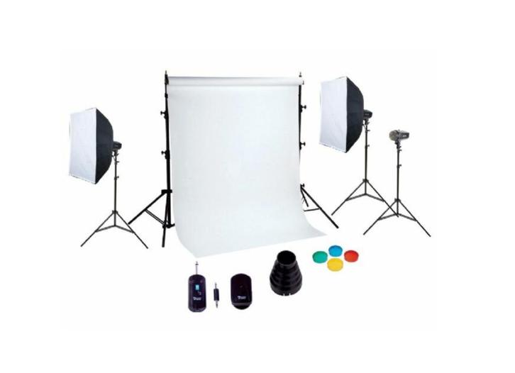 Falcon Eyes SSK-3150D  studio flitsset, Audio, Tv en Foto, Fotografie | Fotostudio en Toebehoren, Zo goed als nieuw, Lamp of Flitsset