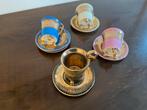 Vintage Espresso Kopjes en Schotels - Set van 4, Ophalen