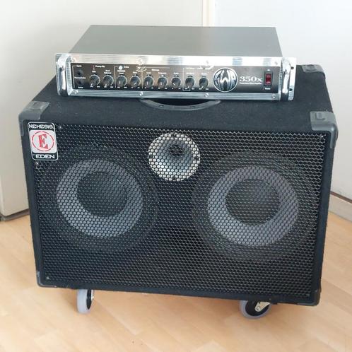 Tk,SWR 350 pro bass amp met  eden cabinet 2x10 met tweeter., Muziek en Instrumenten, Versterkers | Bas en Gitaar, Zo goed als nieuw