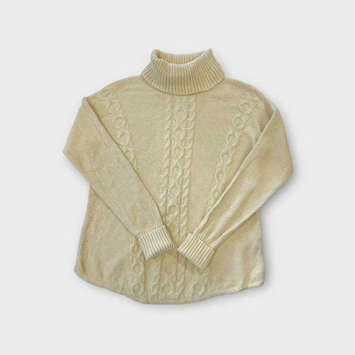 L.L. Bean dames coltrui maat L, Kleding | Dames, Truien en Vesten, Gedragen, Maat 42/44 (L), Geel, Ophalen of Verzenden