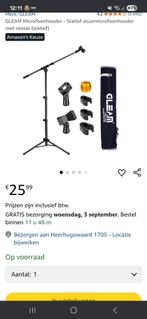 GLEAM Microfoonhouder zonder tas!!!!- Statief, Muziek en Instrumenten, Standaards, Ophalen of Verzenden, Nieuw, Instrumentstandaard