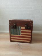 Vintage look opbergbox Amerikaanse vlag, Minder dan 50 cm, Minder dan 50 cm, Zo goed als nieuw, Ophalen