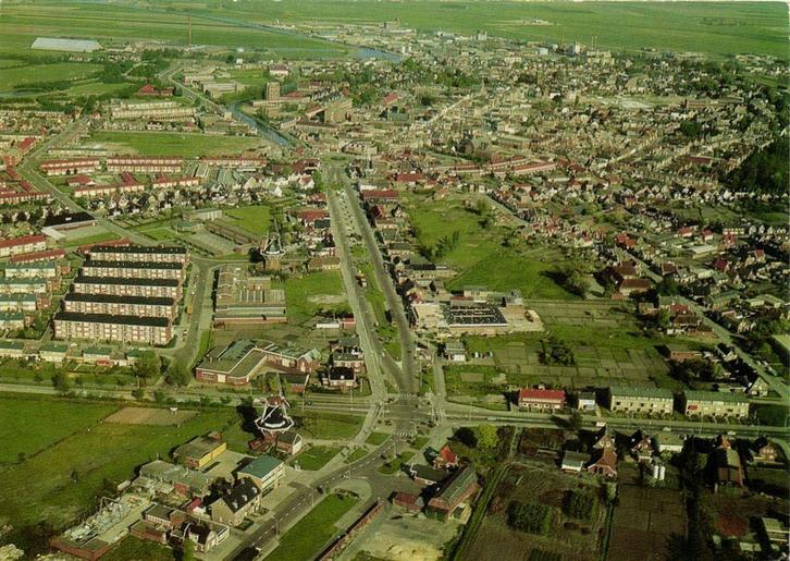 Panorama, Winschoten - luchtfoto - 1983 gelopen, Verzamelen, Ansichtkaarten | Nederland, Gelopen, Groningen, 1980 tot heden, Ophalen of Verzenden